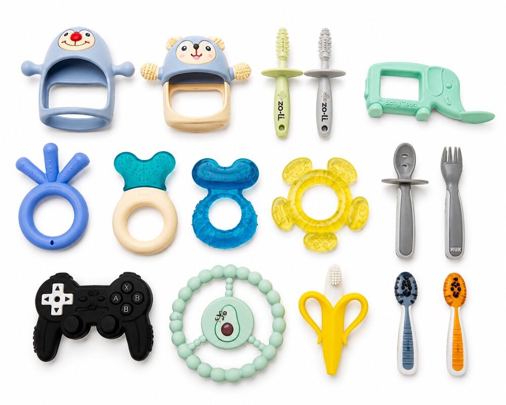 Comotomo EZPZ NUK MAM Baby Teether Feeding Bundle Lot